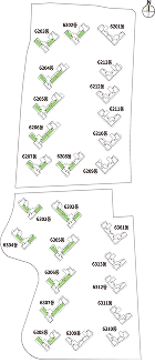 더샵 검단레이크파크 84㎡A 타입 동별 배치 KEY MAP